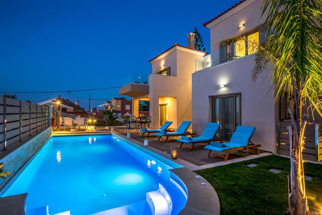 Superior Villa Marina Mare Sauna Hammam Néa Kidonía Kültér fotó
