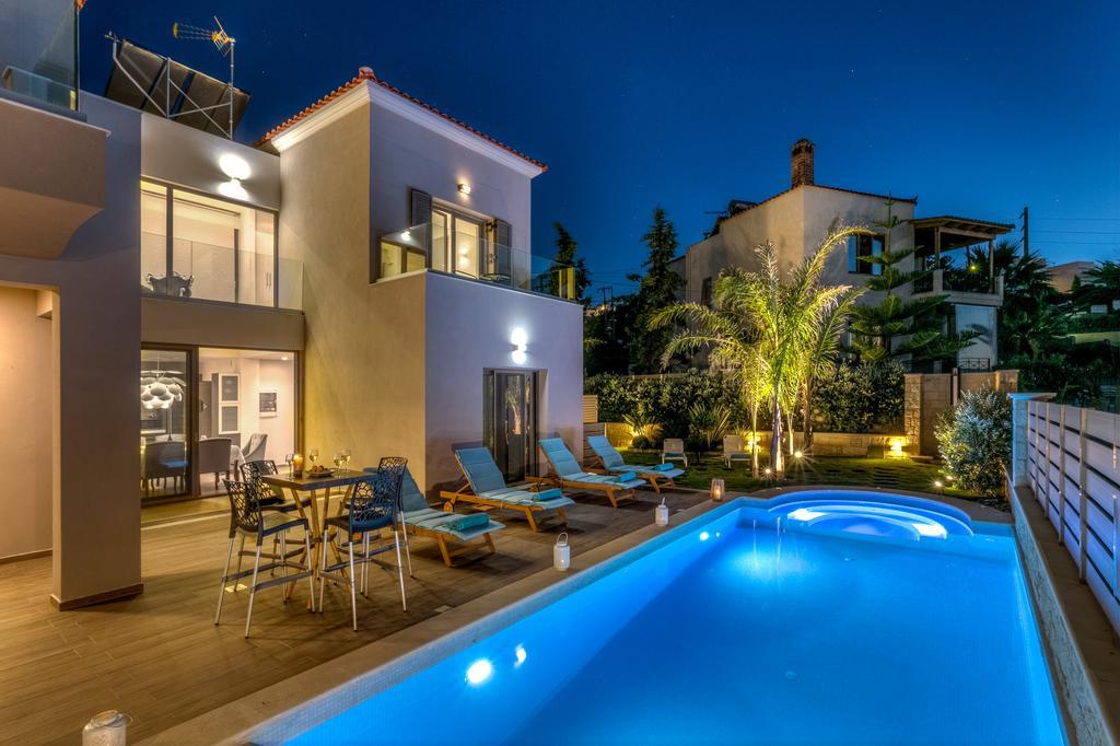 Superior Villa Marina Mare Sauna Hammam Néa Kidonía Kültér fotó