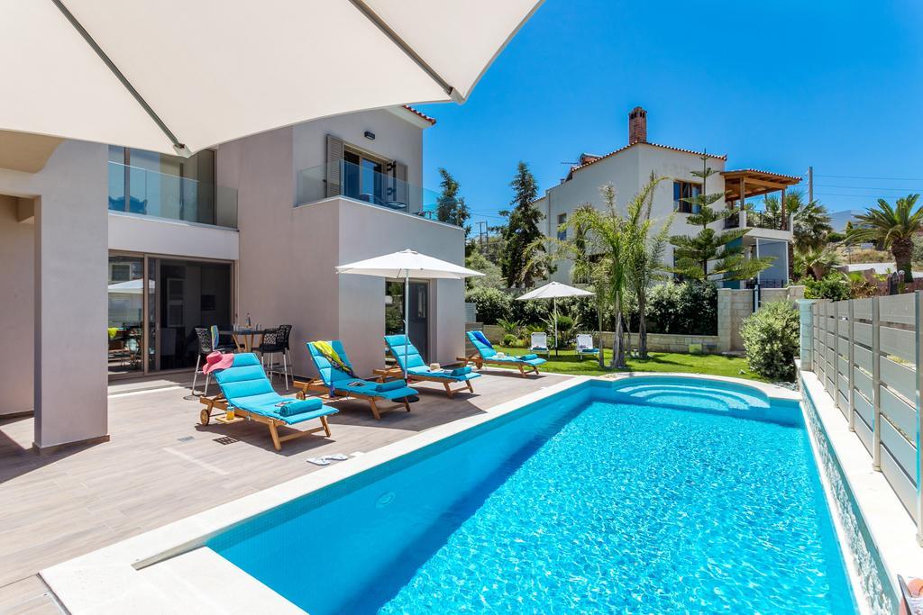 Superior Villa Marina Mare Sauna Hammam Néa Kidonía Kültér fotó